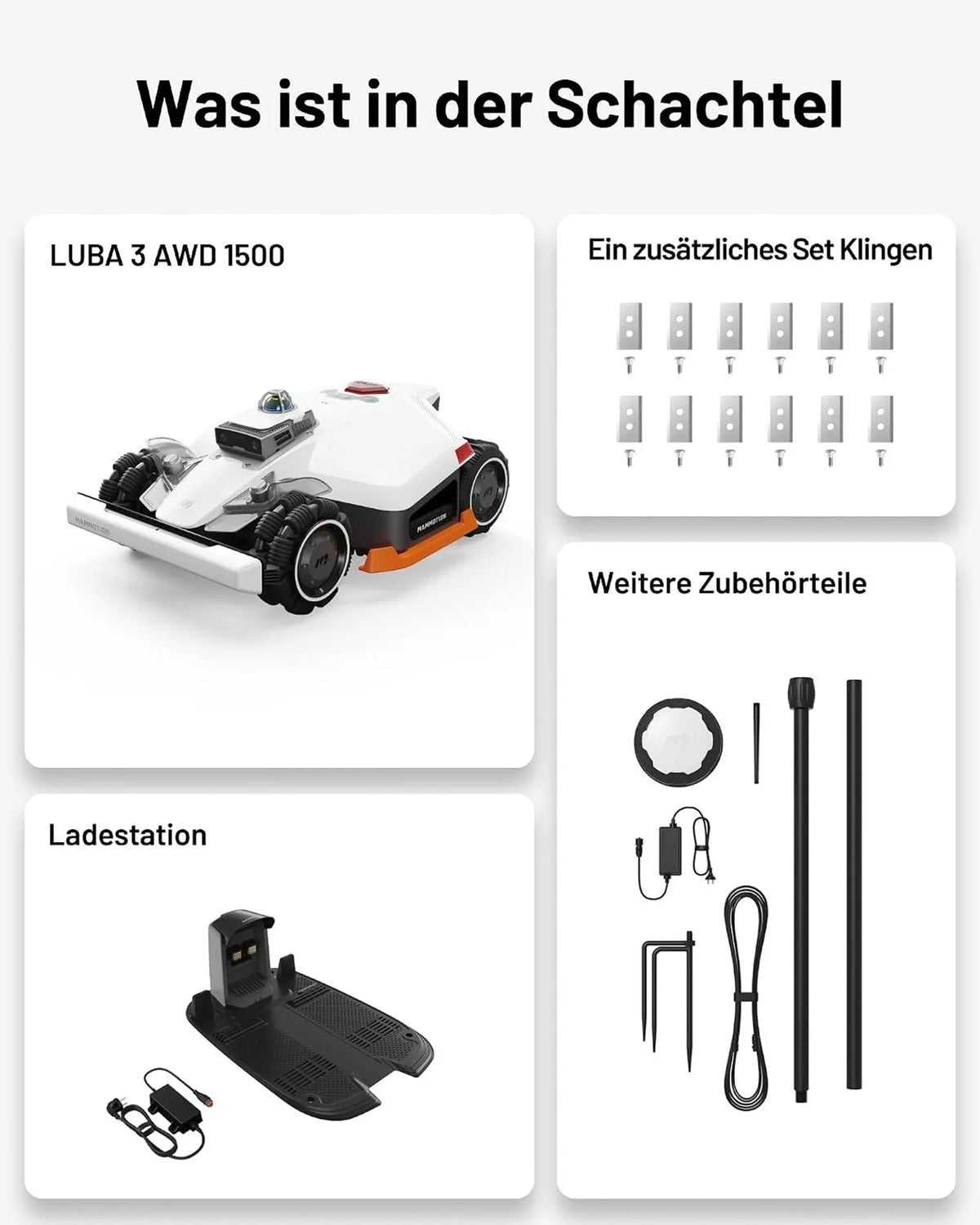 Mammotion LUBA 3 AWD 1500 – Intelligenter Mähroboter mit Allradantrieb