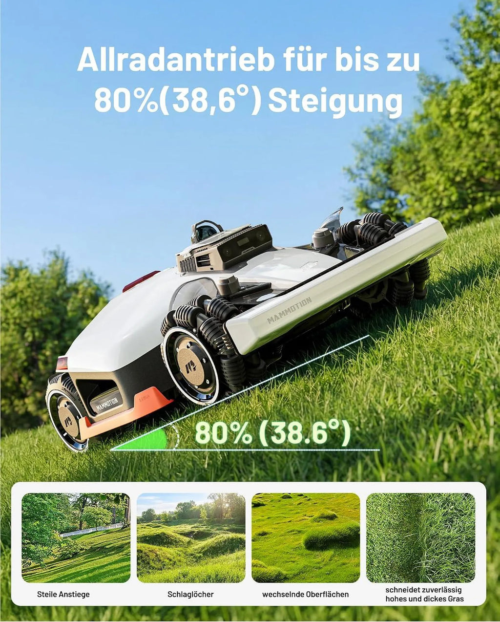 Mammotion LUBA 3 AWD 1500 – Intelligenter Mähroboter mit Allradantrieb