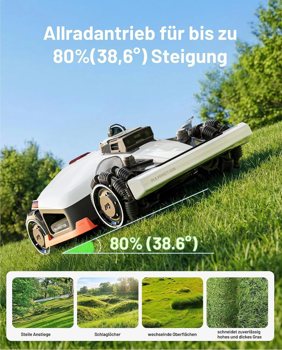 Mammotion LUBA 3 AWD 1500 – Intelligenter Mähroboter mit Allradantrieb