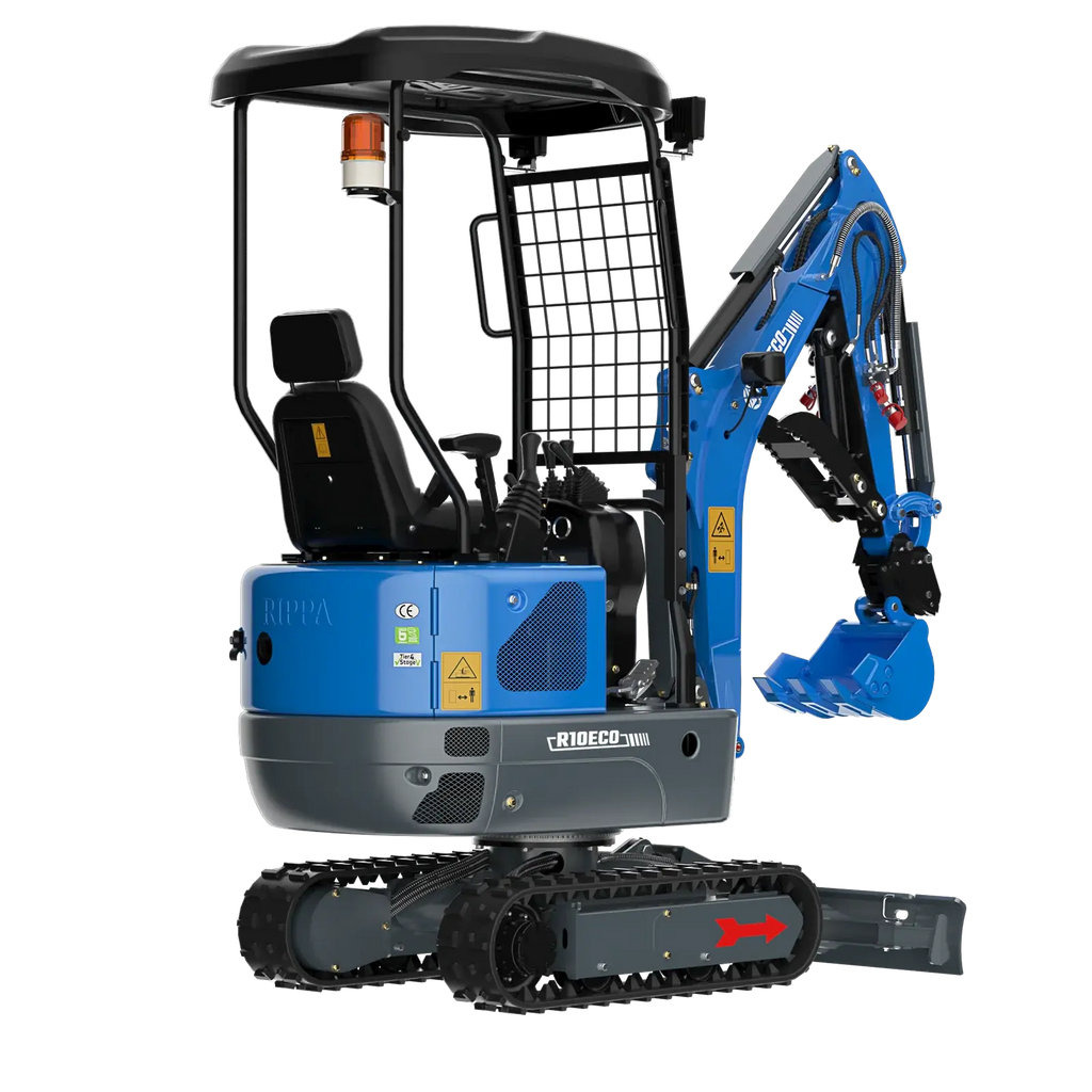 Rippa R10 ECO – 1-Tonnen-Minibagger mit verstellbarem Fahrwerk