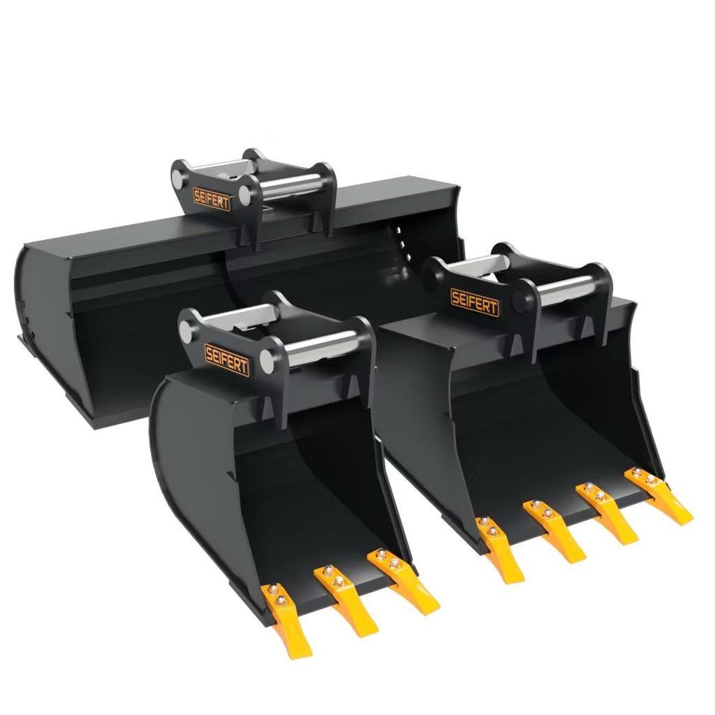 Tieflöffel Set für Minibagger MS03 | 3 Löffel